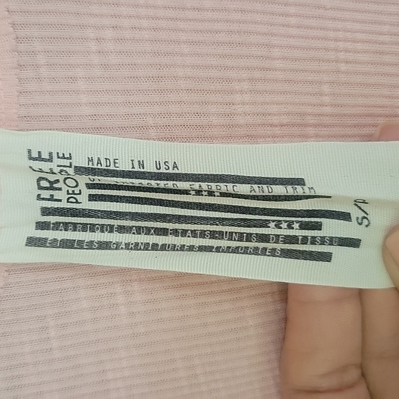 Free People Light Pink Ribbed Swing Tank Size Small - Picture 3 of 5